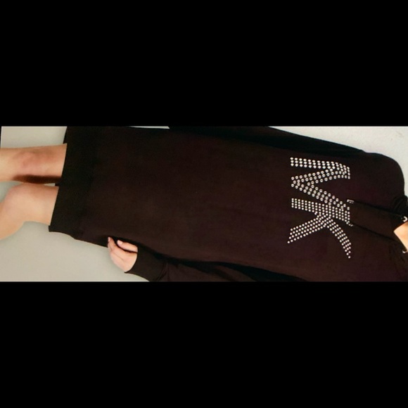 Woman’s Michael Kors MK Stud Logo Hoodie Dress, or Tunic hoodie. L. Pre-owned - Picture 4 of 6